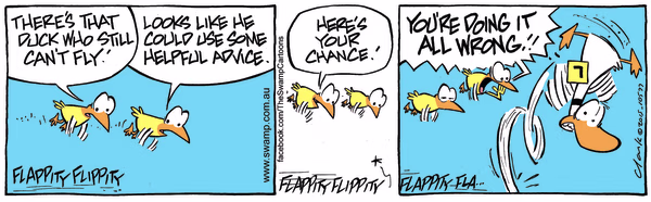 Helpful Advice Colour Cartoon