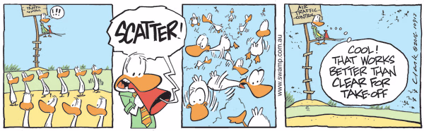 Scatter Air Traffic Control Original Colour Cartoon