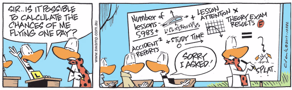 Chances of Flying Colour Cartoon