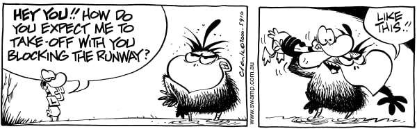 Ding Duck What a Take-off cartoon