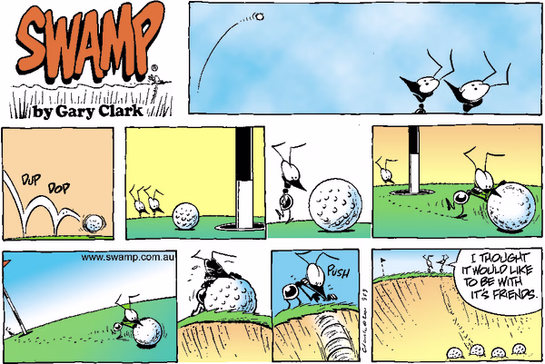 Putting Help Colour Sunday Cartoon