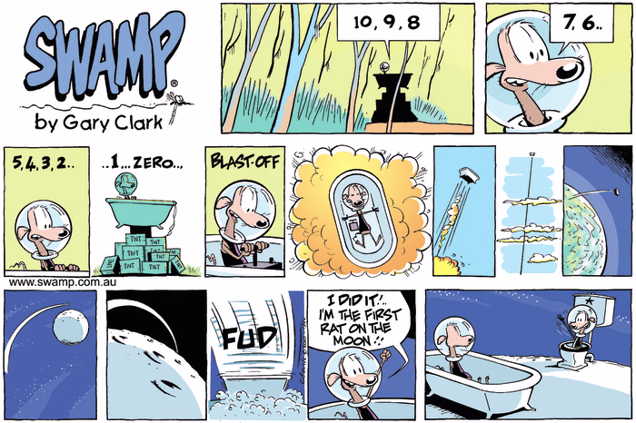 Blast Off Colour Sunday Cartoon